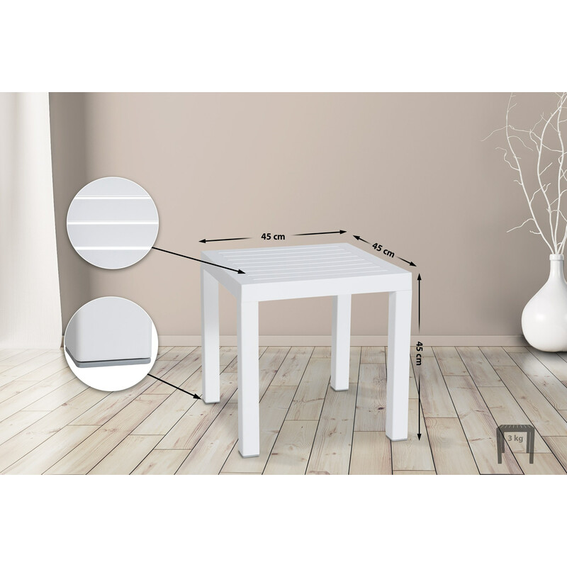 Elegant och praktiskt sidobord för inomhus- och utomhusbruk