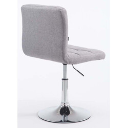 Höjdjusterbara barstolar i tyg med kromdetaljer