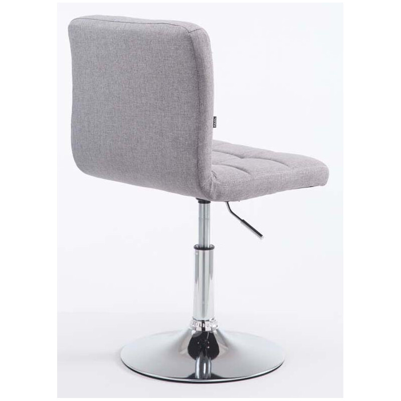 Höjdjusterbara barstolar i tyg med kromdetaljer