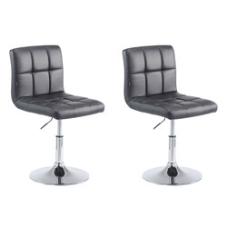 Höjdjusterbara barstolar i konstläder med roterande säte