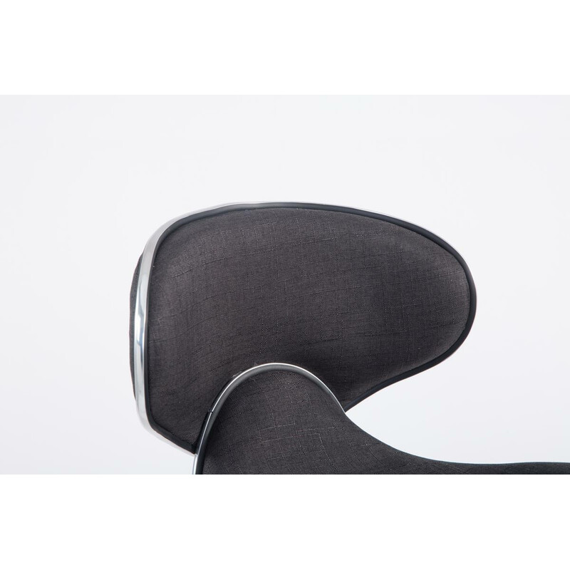 Moderna justerbara barstolar i tyg, set om 2 stycken