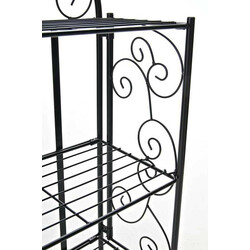 Romantisk hopfällbar hylla i pulverlackerat järn för hemmet