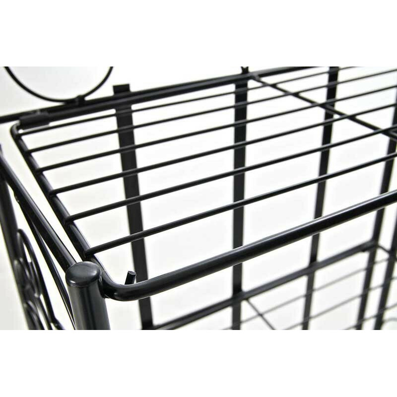 Romantisk hopfällbar hylla i pulverlackerat järn för hemmet