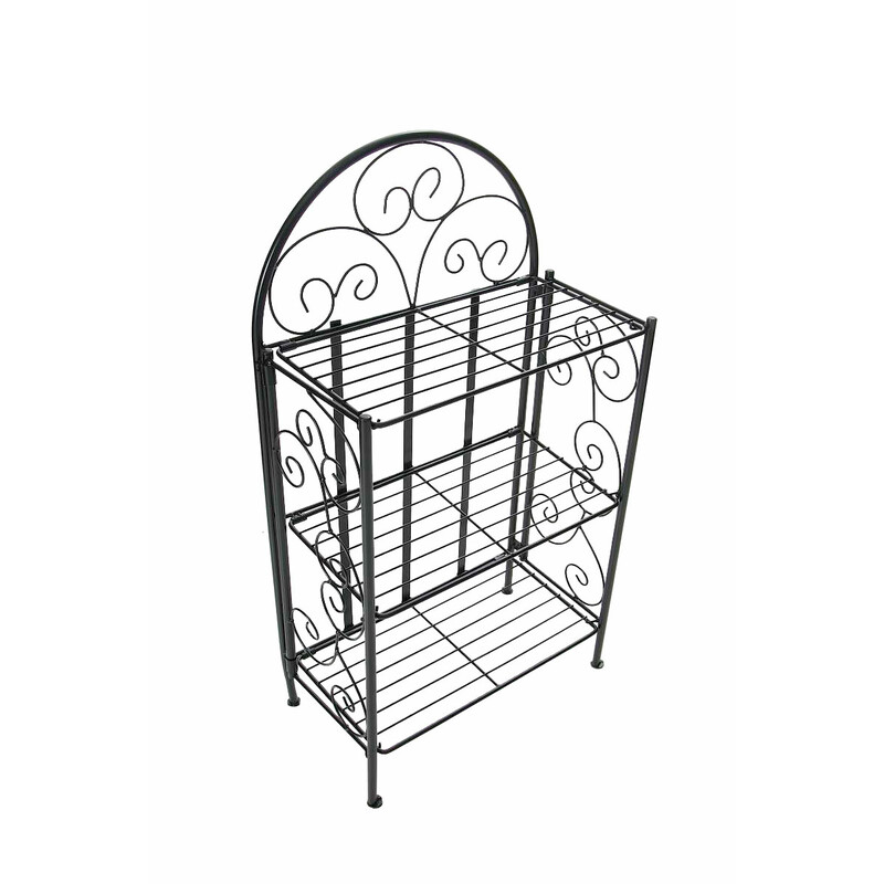 Romantisk hopfällbar hylla i pulverlackerat järn för hemmet