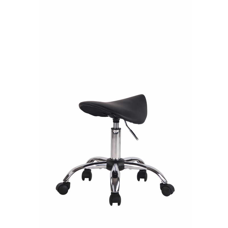Ergonomisk sadelpall med hjul för klinik och salong