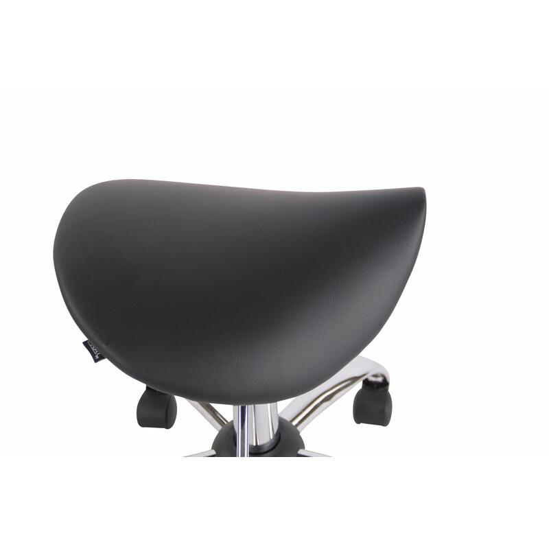 Ergonomisk sadelpall med hjul för klinik och salong
