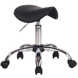 Ergonomisk sadelpall med hjul för klinik och salong