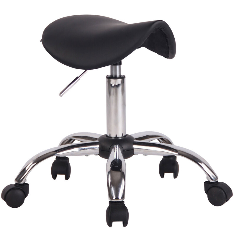 Ergonomisk sadelpall med hjul för klinik och salong