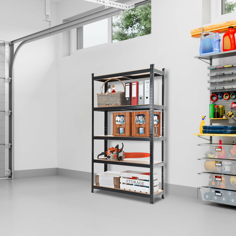 Robust lagerhylla i metall för tung förvaring 180x90 cm