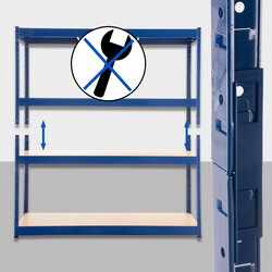 Robust lagerhylla i metall för tung förvaring 180x160 cm