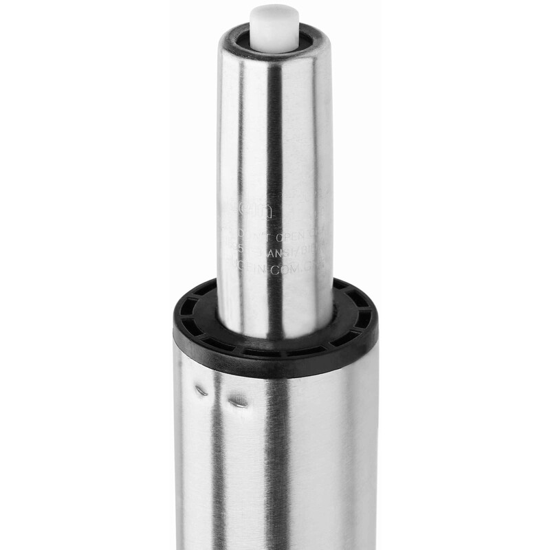 Stapelbar metallbistrostol med högt ryggstöd och hållbar design