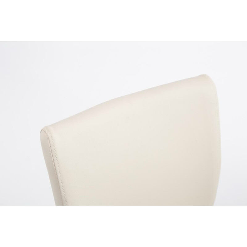 Eleganta justerbara barstolar i konstläder med fotstöd