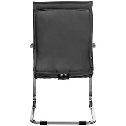 Elegant besöksstol med vadderade armstöd och hållbar konstruktion