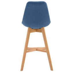 Moderna tidlösa barstolar i ek med tygklädsel
