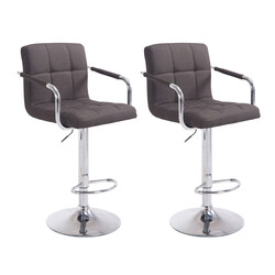 Modern justerbar barstol med quiltat säte och fotstöd