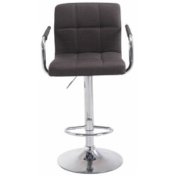 Modern justerbar barstol med quiltat säte och fotstöd