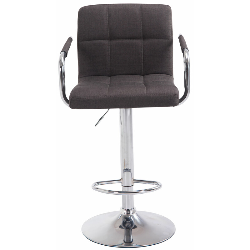 Modern justerbar barstol med quiltat säte och fotstöd