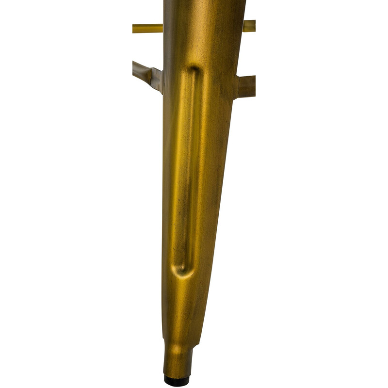 Stabil retro barstol i metall med ryggstöd