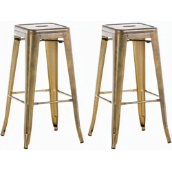 Industriella stapelbara barstolar i metall med fotstöd