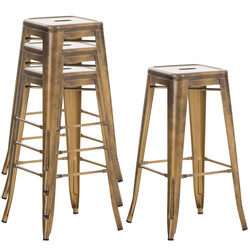 Industriella stapelbara barstolar i metall med fotstöd