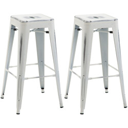 Industriella stapelbara barstolar i pulverlackerad metall