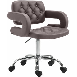 Dublin arbetsstol i quiltat konstläder med justerbar sitthöjd