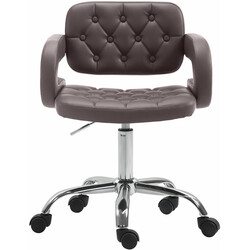 Dublin arbetsstol i quiltat konstläder med justerbar sitthöjd