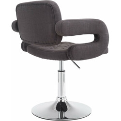 Stilren justerbar fåtölj med quiltad tygklädsel och metallram