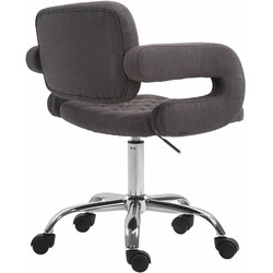 Elegant quiltad kontorsstol med justerbar höjd och svängbara hjul