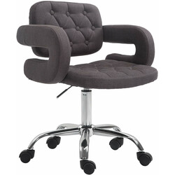 Elegant quiltad kontorsstol med justerbar höjd och svängbara hjul