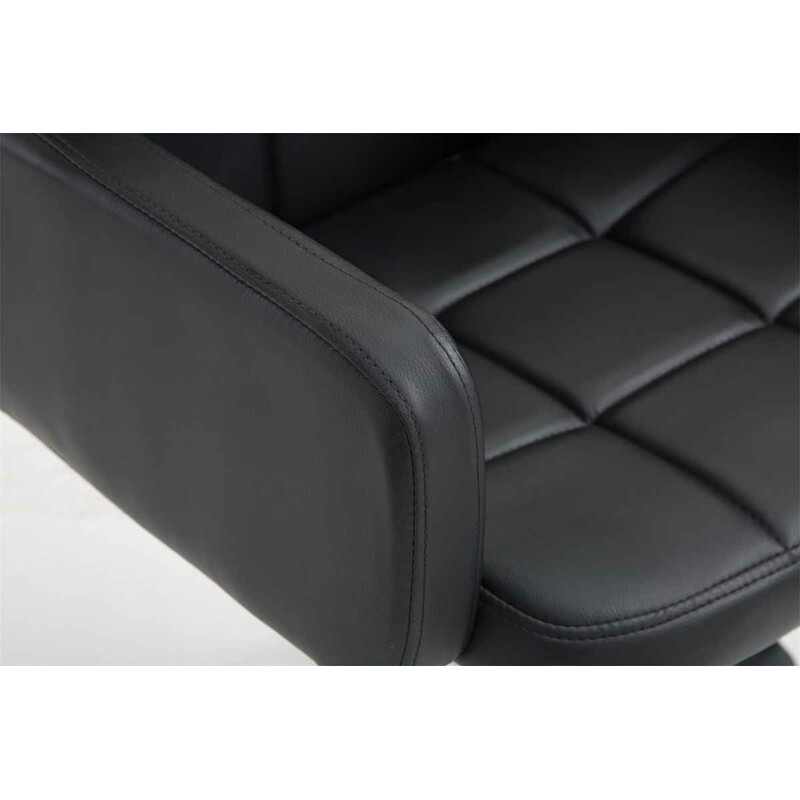 Elegant kontorsstol i konstläder med höjdjustering