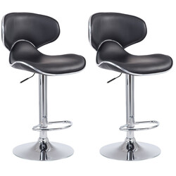 Bekväm barstol i konstläder med justerbar höjd