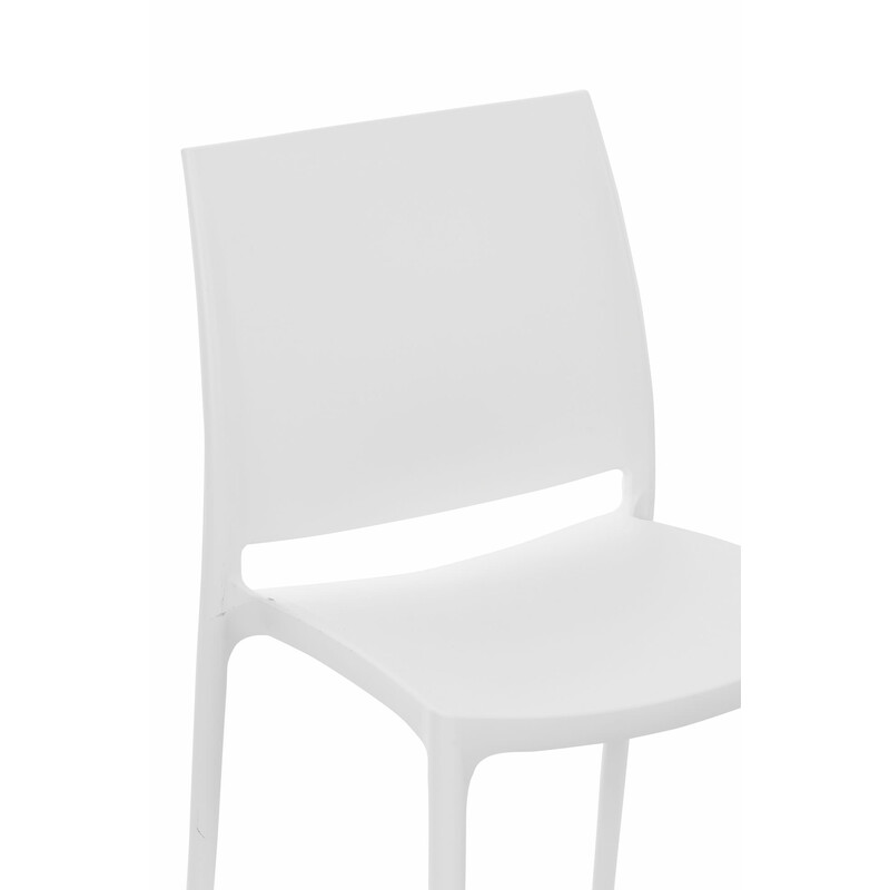 Modern stapelbar stol för inomhus- och utomhusbruk