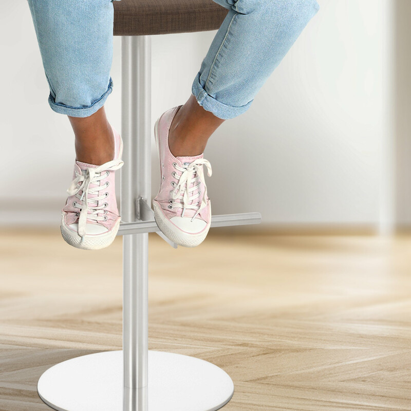 Elegant och modern höjdjusterbar barstol med fotstöd