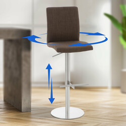 Elegant och modern höjdjusterbar barstol med fotstöd