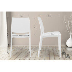 Modern stapelbar stol för inomhus- och utomhusbruk