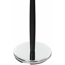 Unisex klädställning i krommetall med träfärger och förvaringshylla