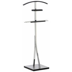 Unisex klädställning i krommetall med träfärger för hemmet