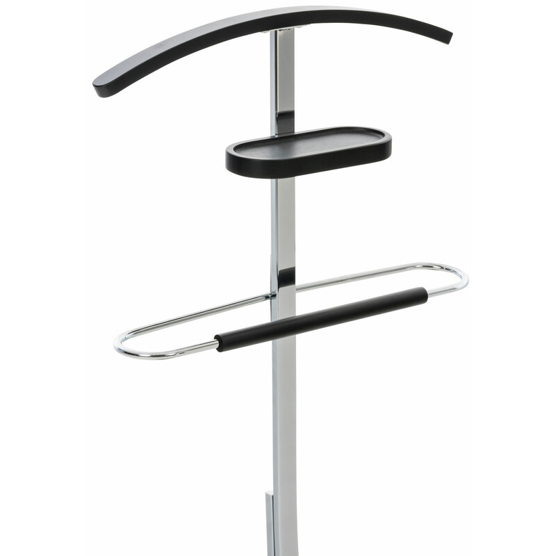 Unisex klädställning i krommetall med träfärger för hemmet