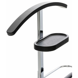 Unisex klädställning i krommetall med träfärger för hemmet