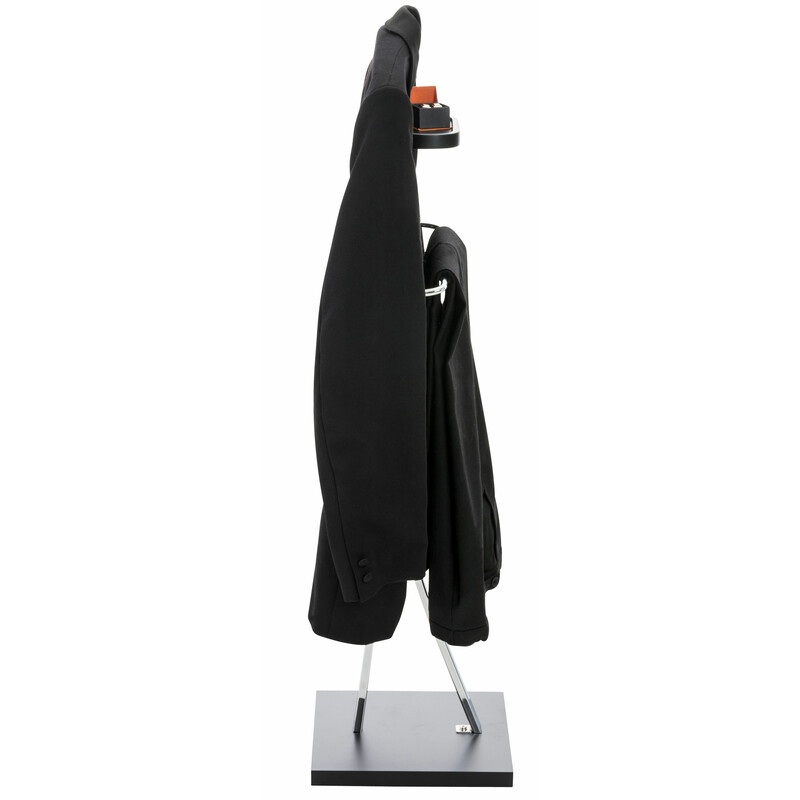 Unisex klädställning i krommetall med träfärger för hemmet