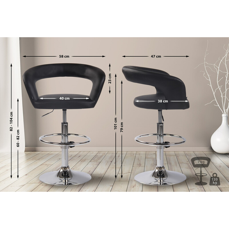 Elegant och bekväm höjdjusterbar barstol med modern design