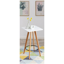 Elegant skandinaviskt barbord i bok med golvskydd