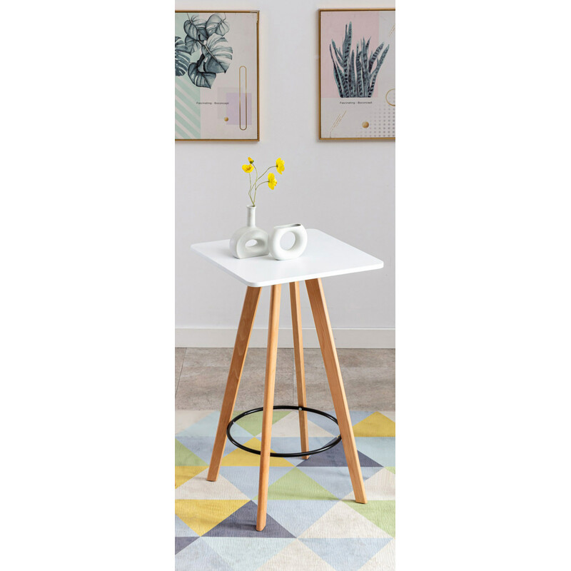 Elegant skandinaviskt barbord i bok med golvskydd