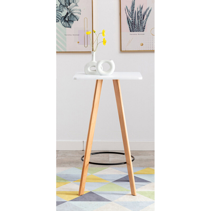 Elegant skandinaviskt barbord i bok med golvskydd