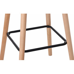 Elegant barstol i sammet med ergonomisk design och fotstöd