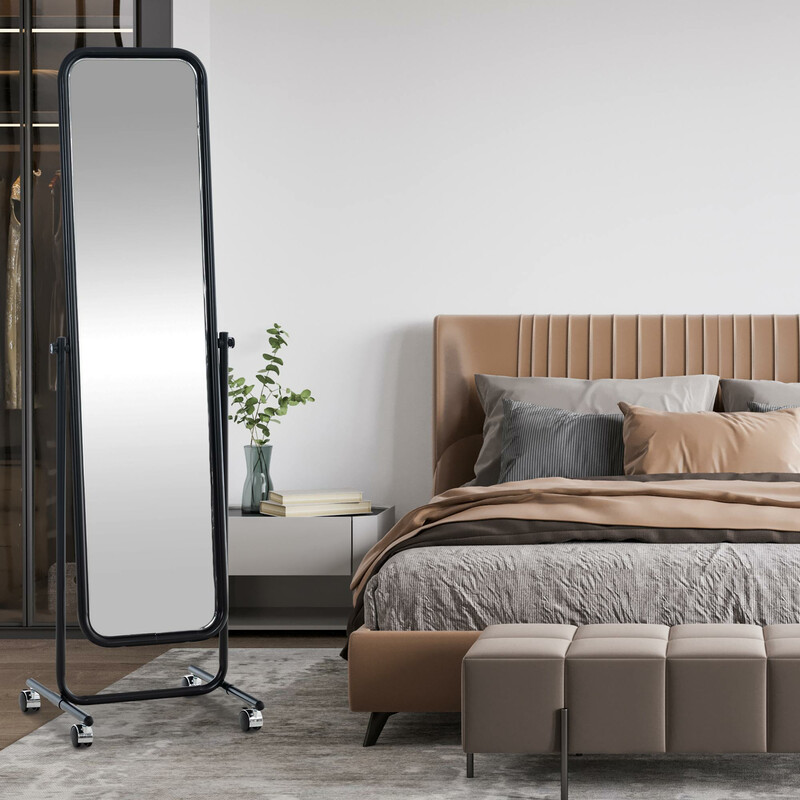 Modern helkroppsspegel med tilt- och vridfunktion