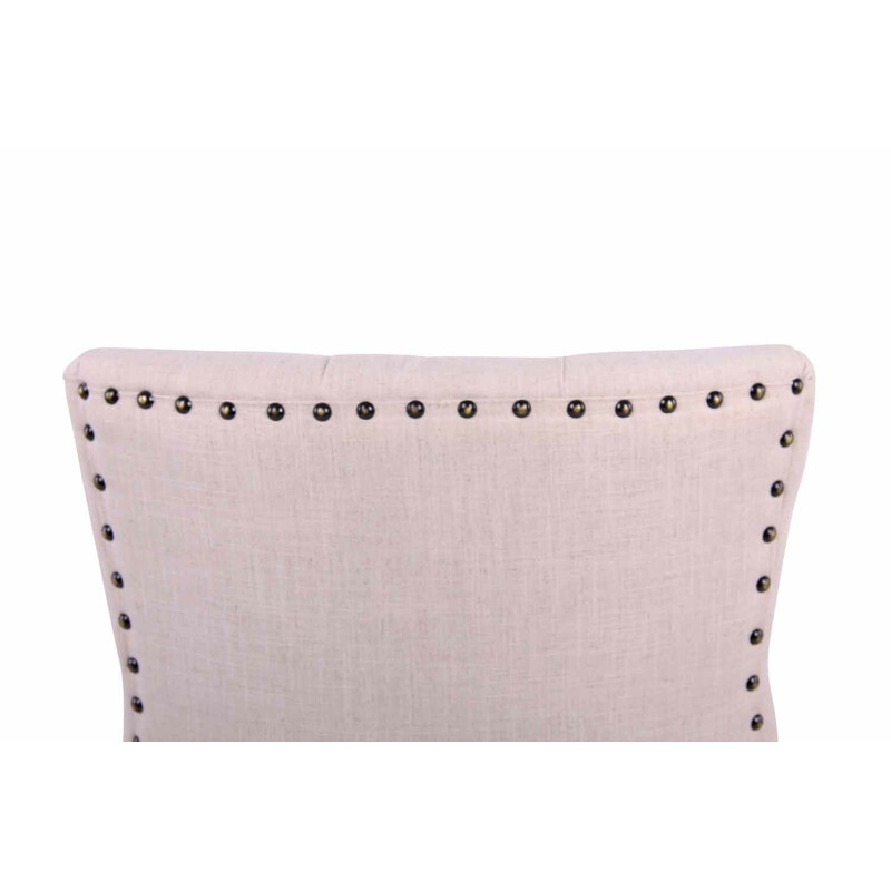 Elegant matstol med quiltad sits och träben