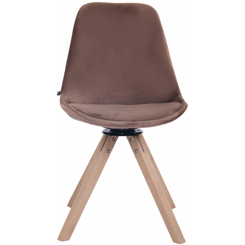 Elegant svängbar matstol i sammet och trä