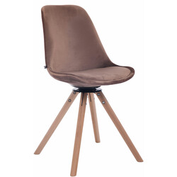 Elegant svängbar matstol i sammet och trä